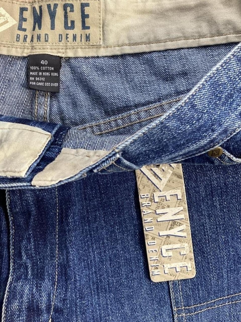 Vintage Enyce Men's Blue Denim Utility Carpenter Jeans - Picture 8 of 8